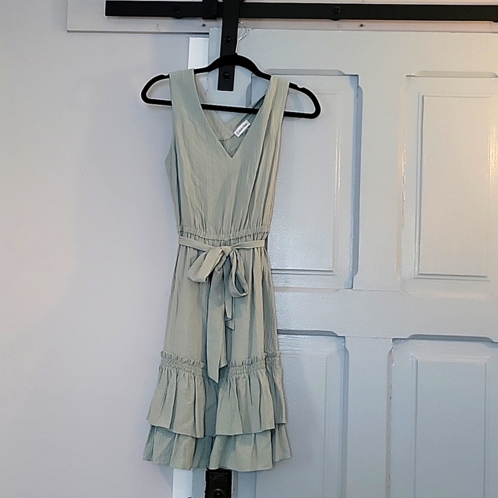 Sage green Calvin Klein sleeveless sundress